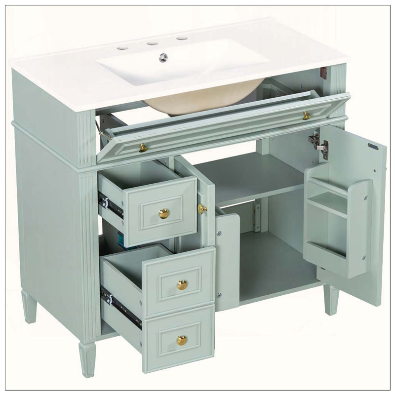 Meuble-lavabo 36 po avec lavabo, Green