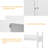 Kitchen Pantry Storage Cabinets Freestanding Tall Bathroom Cabinet with Shelves and Drawer 64''H Sideboard Microwave Space Cupboard Organizer for Home Office,White, 23.62x13x64.06inch | Freestanding