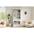 83.4" Tall Modern Bookcase - Glass Door Storage Cabinet with Drawer & Open Shelves for Living Room/Home Office-947059675