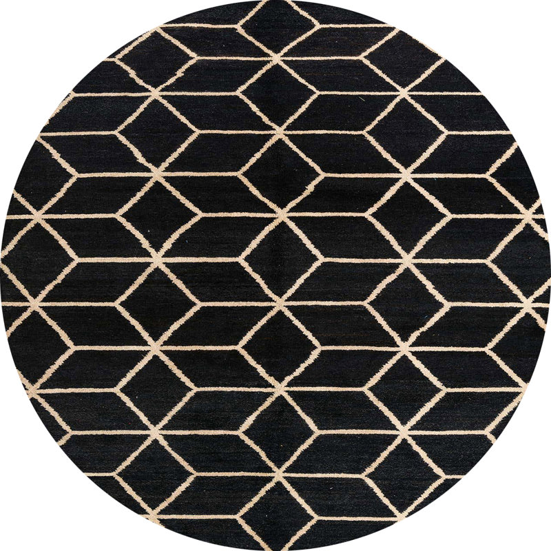 Abstract Indoor Rug, Round 7'