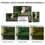 Canapé-lit modulaire 77 po avec 2 repose-pieds, canapé en chenille et coussins décoratifs en treillis-2144736962