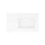 Lavabo de meuble-lavabo rectangulaire blanc simple 32 po x 18 po, 1 trou de robinet, surface en acier, profil mince 18 po avec faible absorption d'eau, surface polie lisse