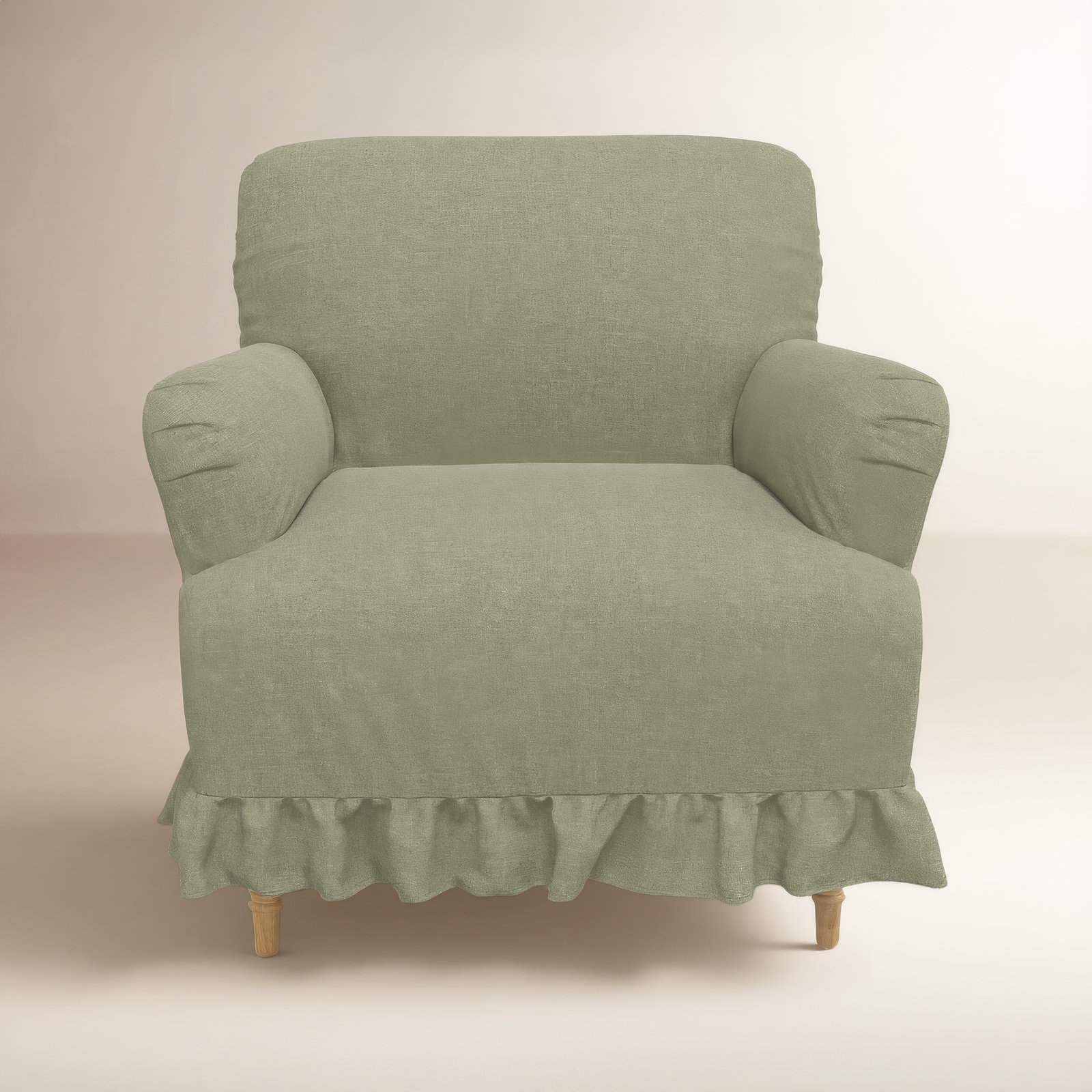 Maggie Slipcovered Armchair, Zuma Laurel Textured Linen