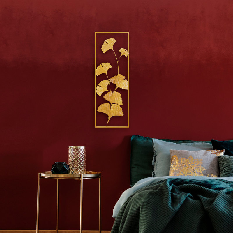 Hand-Painted Decorative Metal Wall Accessory, 12.6 x 35.4 inches | 100% Metal Construction (Thickness: 0.06 inches) | Unique Color Variations, Easy Wall Mounting | Perfect for Home Decor & Modern Aesthetics
