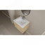 Lavabo de salle de bain mural 24 po, 2 portes à fermeture douce en céramique-1958269537