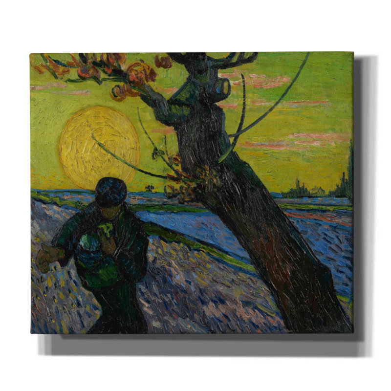 «The Sower» par Vincent Van Gogh, estampe numérique sur toile, H 26 po x l 30 po x P 1,5 po