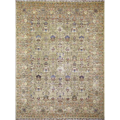 Transitional One-of-a-Kind Rectangle 10'2" X 13'1" Hand Knotted Area Rug