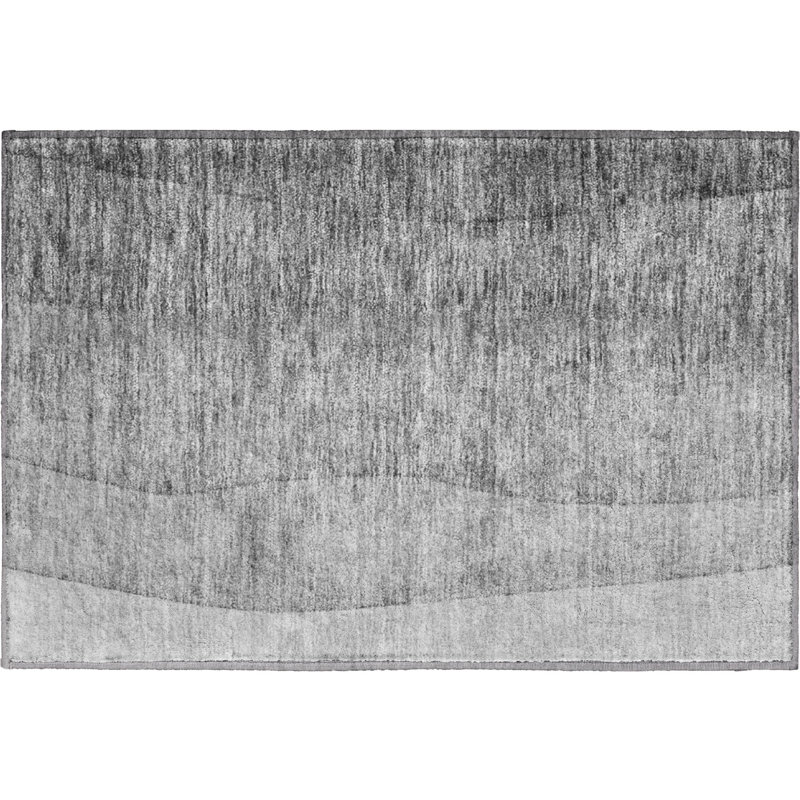 Premium Machine Washable Cerrito Gray Rug, Rectangle 1'8" x 2'6"