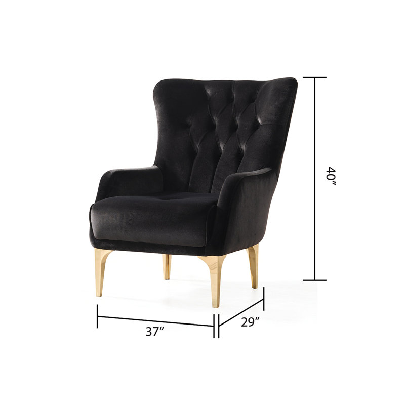Chaise de style moderne Lust, Noir