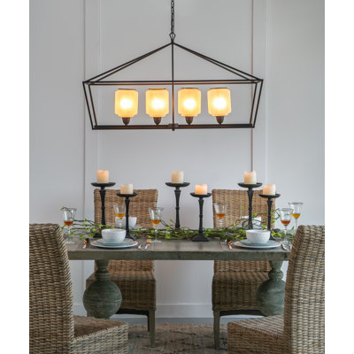 Lustre industriel moderne en fer de 41,7 po, luminaire suspendu élégant pour îlot de cuisine, salle à manger et entrée