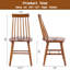 Ensemble de 2 chaises de salle à manger de ferme 17,5 "l, dossier en bois massif Windsor-1381541583-1381541582