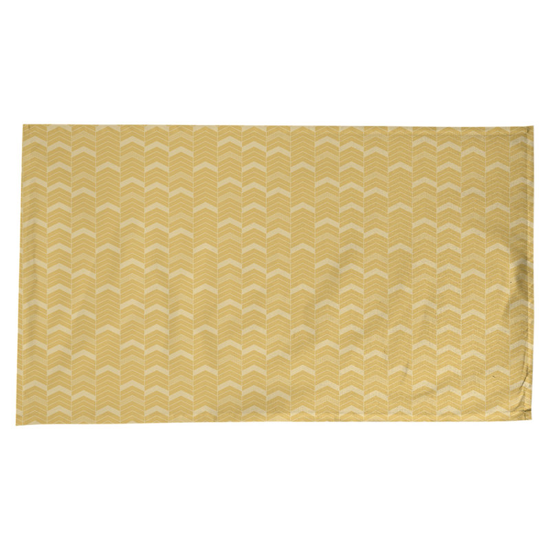 Nappe à chevrons à traits Stephenie, Jaune / beige