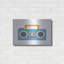 Art mural en métal «Retro Boombox» par Ann Kelle Designs, Luxe-102866210