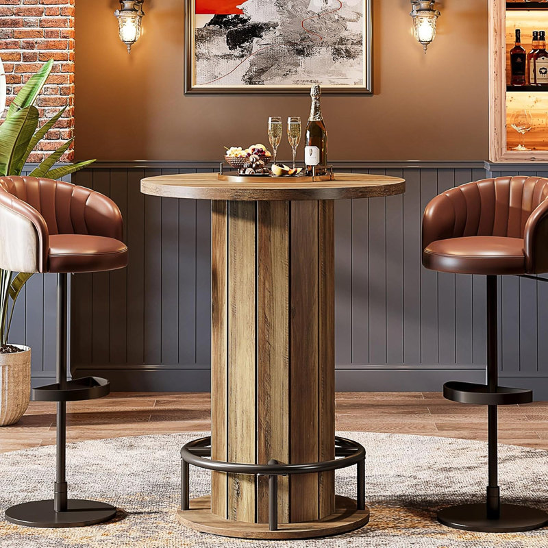 Table bistro avec repose-pieds 31,51 po x 39,37 po