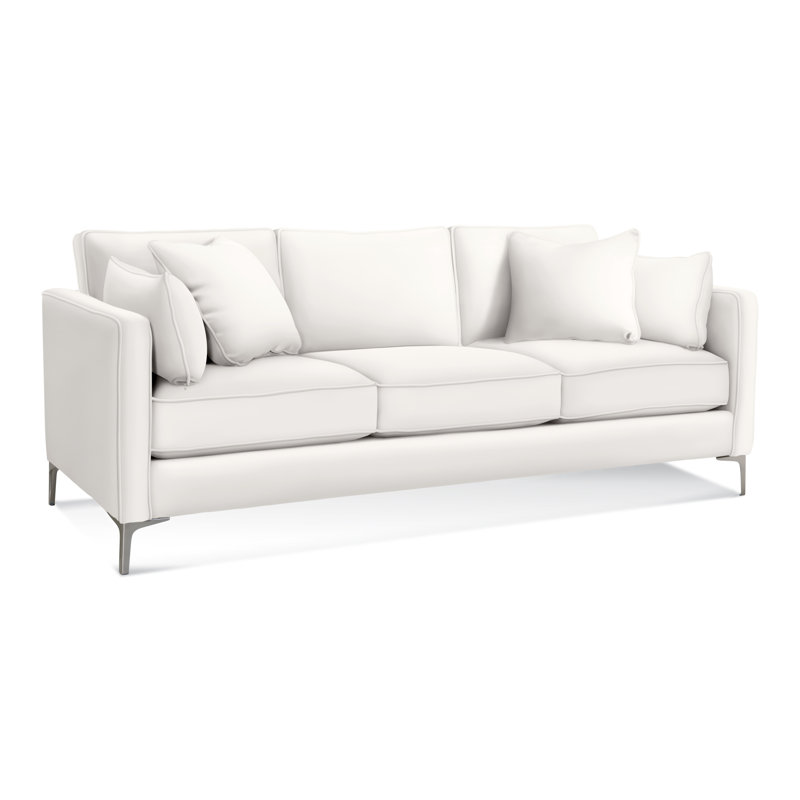 Upholstered 88'' Sofa, Elite Ivory 100% Polyester