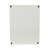 Cream Wooden Geometric 4 Cubby Room Wall Shelf with Arched Block Shapes