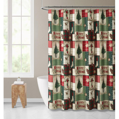 Camren Merry Christmas Single Shower Curtain