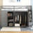 Soft Gray Solid Wood MDF Full Size Loft Bed Frame, Contemporary Space-Saving Solution for Bedrooms