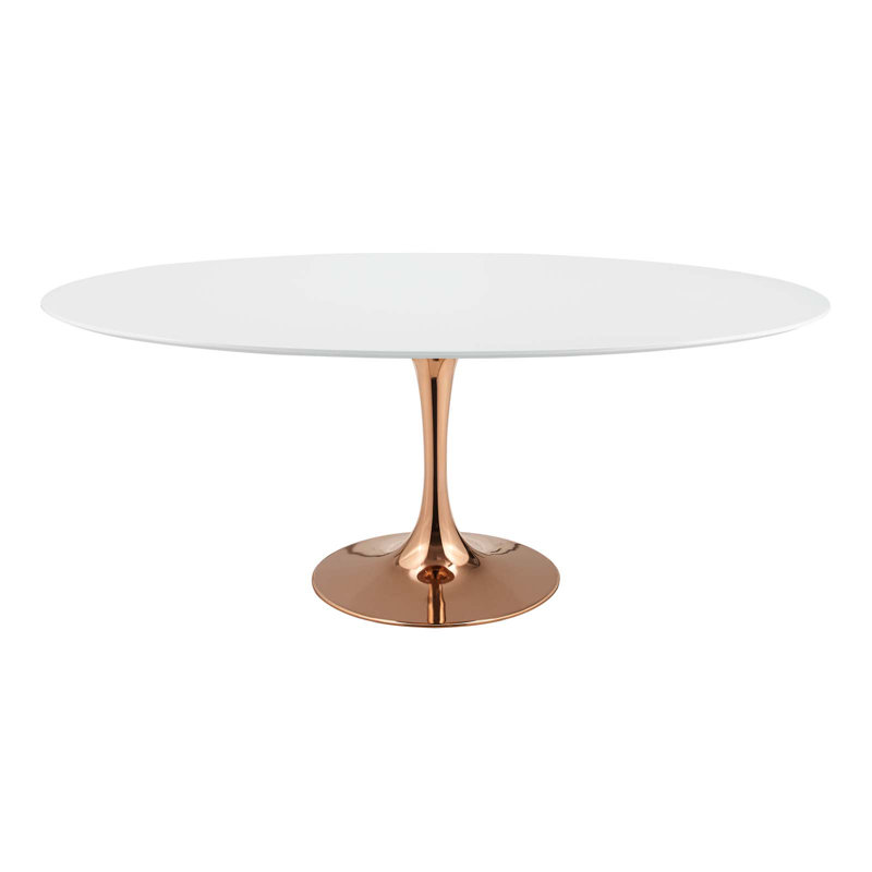 Silver Orchid Fein Oval Dining Table, Rose, 28" W x 28" L, Cherry
