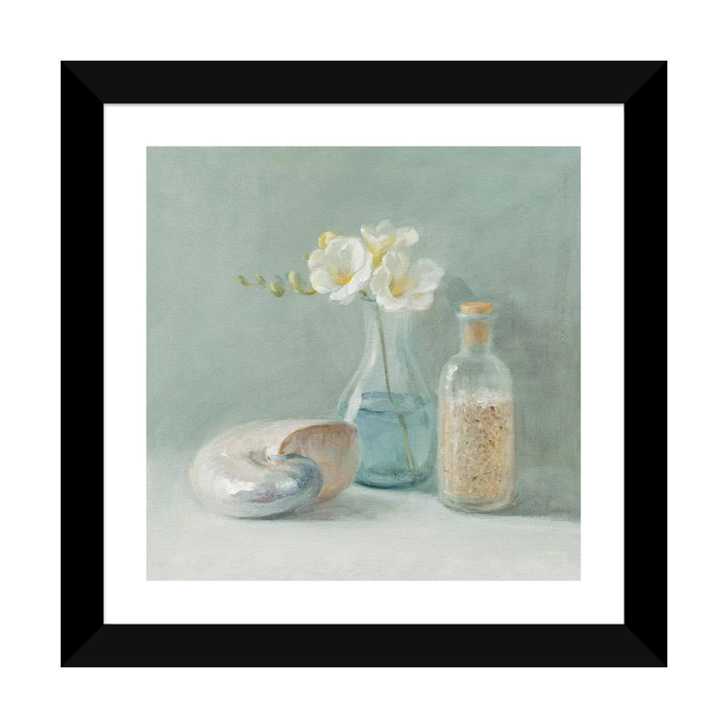 " Freesia Spa " by Danhui Nai, Black Paper, White, 24" H x 24" W x 1" D