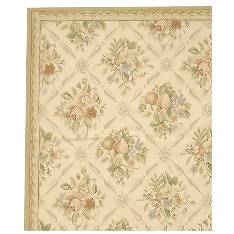 Wool Floral Area Rug, Rectangle 12' x 15'