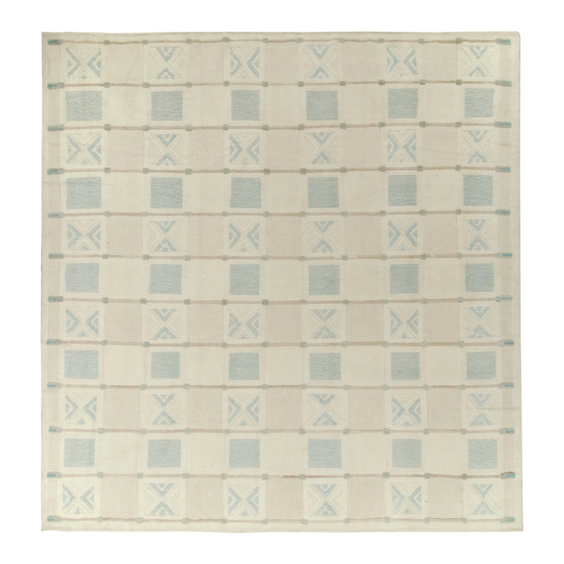 Scandinavian Wool Geometric Area Rug, Rectangle 5' x 7'