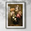 Motif floral rétro - impression encadrée-1744850379