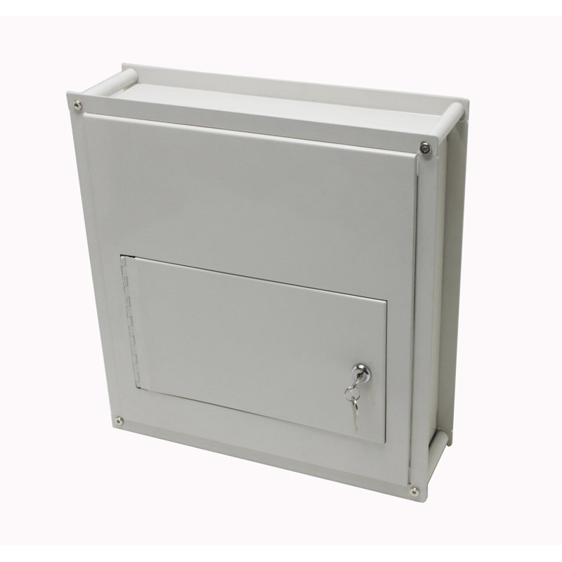 Adjustable Thickness Through-The-Wall Letter/Payment Locking Drop Box for 4" - 8" Wall