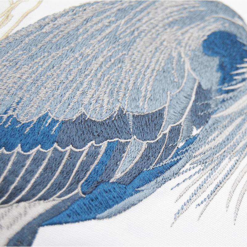 Blue Heron & Saltmarsh Indoor / Outdoor Olefin Pillow