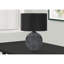 Éclairage, lampe de table, céramique noire, abat-jour noir, contemporain