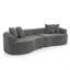 Canapé modulaire courbé 4 places Modern Cloud, canapé de salon à compression minimaliste, sans assemblage, chenille-1756537085