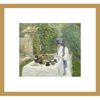 «French Tea Garden» par Childe Hassam - impression giclée encadrée