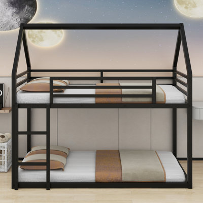 House Bunk Bed With Built-In Ladder
