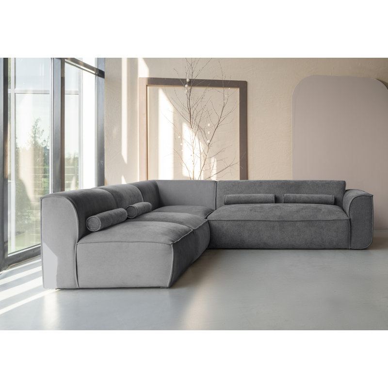 Flex Felix 6 Seater Corner Sofa , Left Hand Facing, Dark Grey