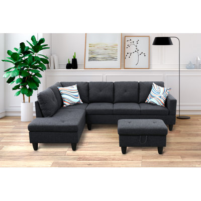 Stotfold Upholstered L-Shaped Sectional Right Hand Facing