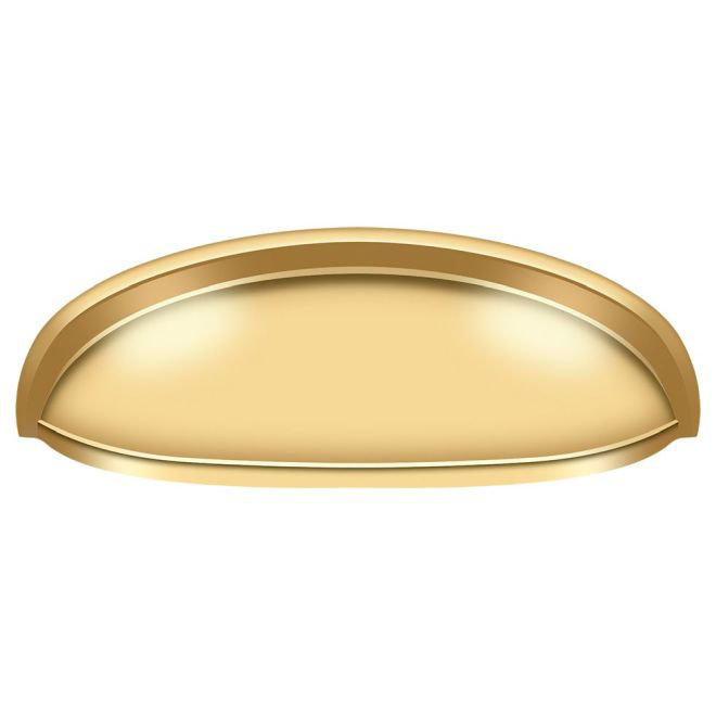 Cup / Bin Pull, PVD Polished Brass