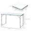 Table de camping pliante portative en aluminium facile à nettoyer