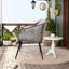 Ensemble bistro 3 pièces pour terrasse - Chaises de conversation modernes en osier avec table et coussins en verre-1495551746-1495551749