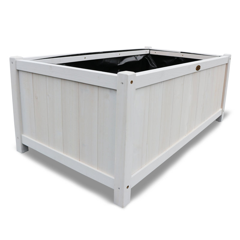 Wood Elevated Planter, 35cm H x 79.5cm W x 46.5cm D