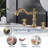 8 inch 2 Handles 3 Holes Widespread Bathroom Sink Faucet Bathroom Vanity Faucet Basin Mixer Tap Faucet-100678824