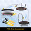 Trampoline pliable YC 40 pouces avec poignée - Standard - Ressort - Noir