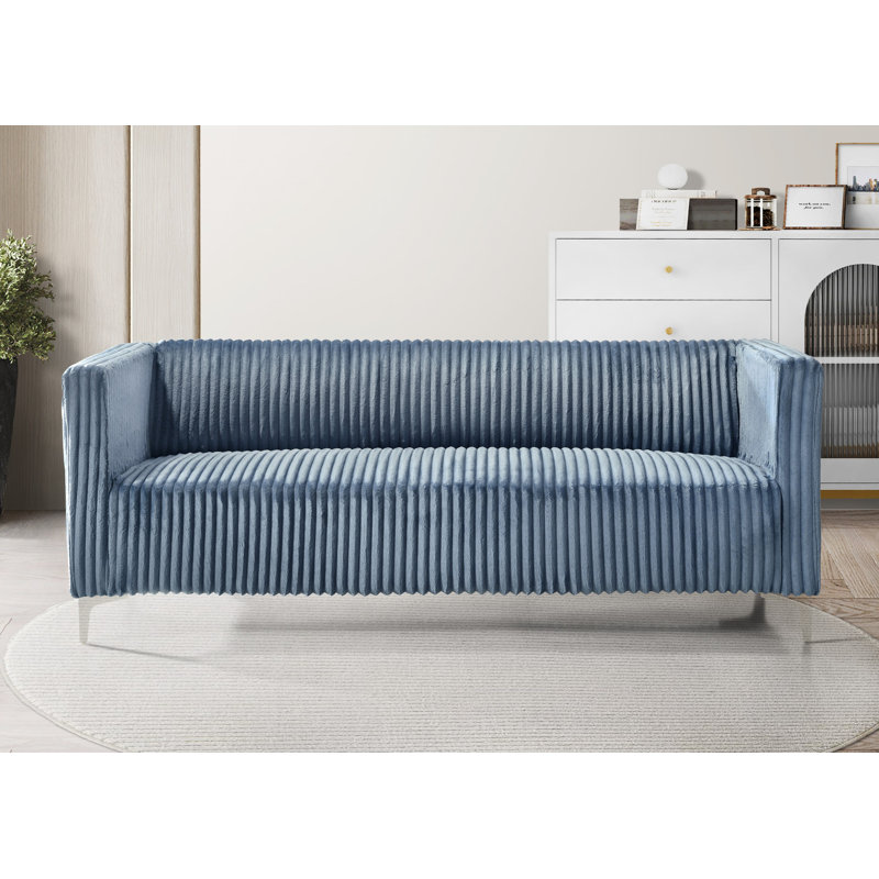 Canapé Chryssa, Velours bleu