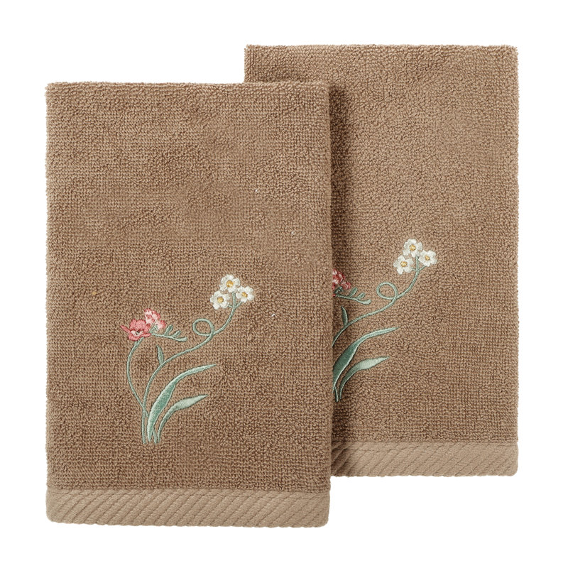Essuie-mains en coton turc, Cacao, Fingertip Towel-2Pack