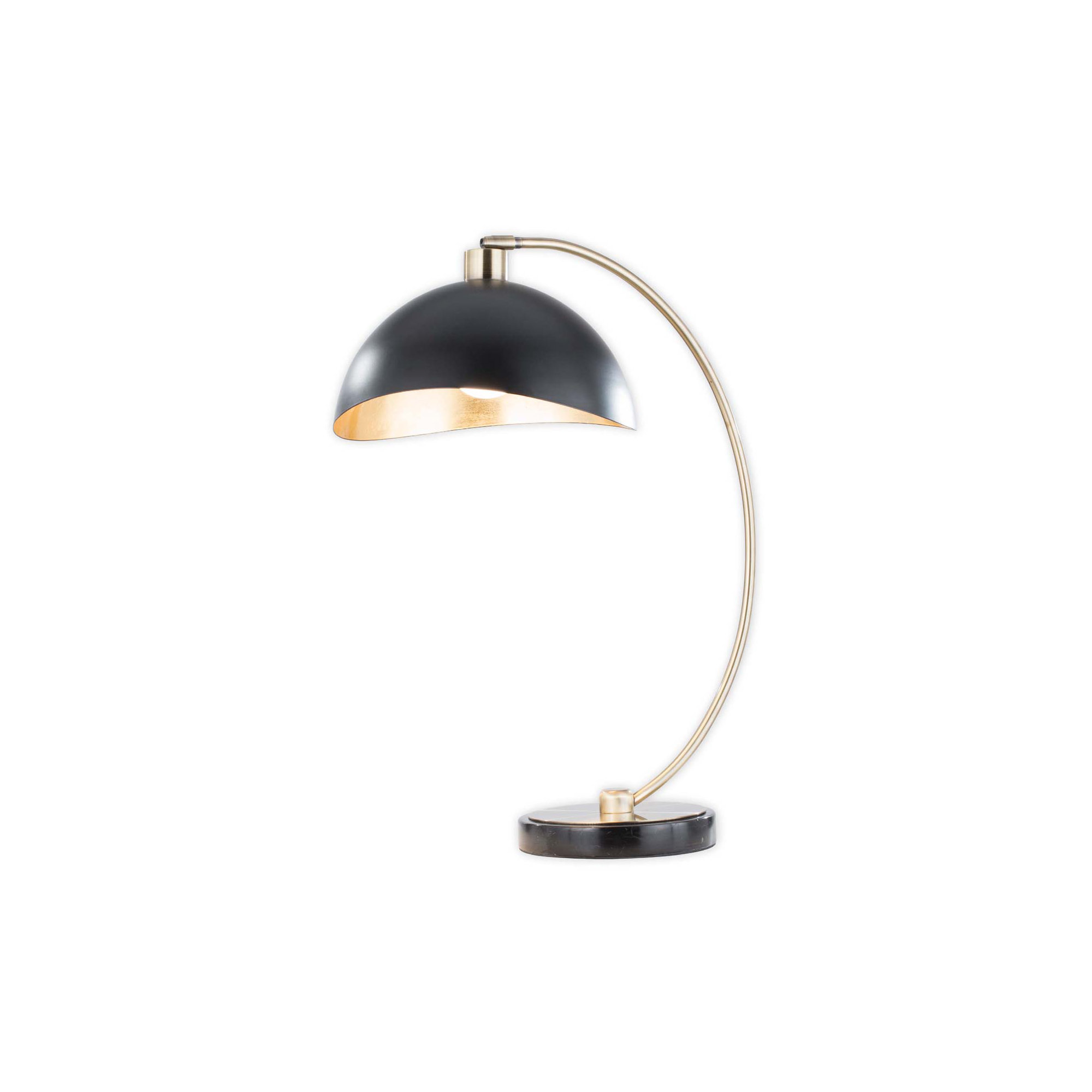 Luna Bella Bella 24" Dimmable Table Lamp, Black, Weathered Brass