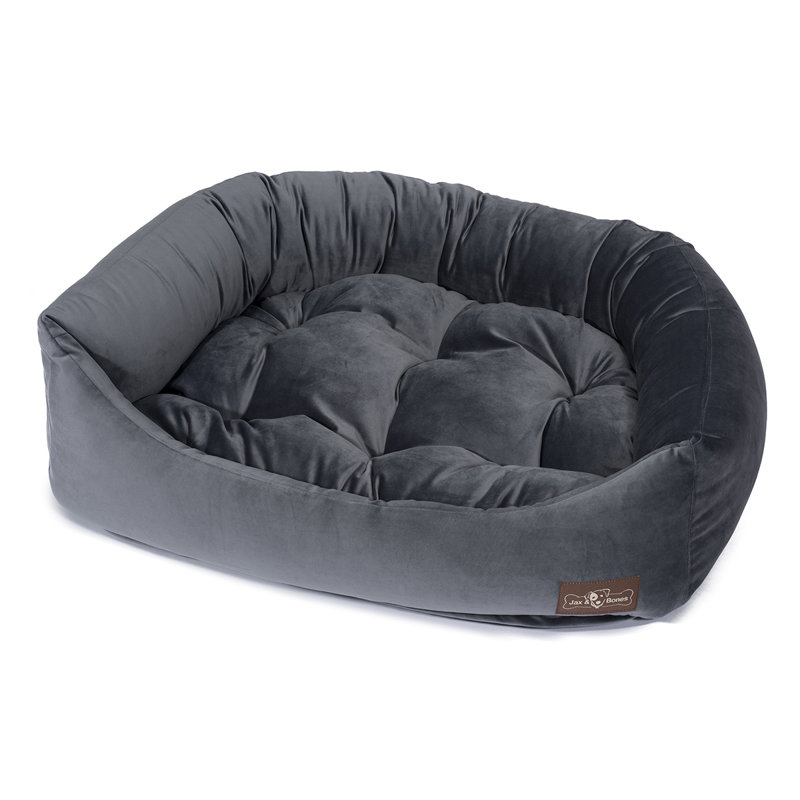 Lit moelleux pour chien Napper, Petit (l 24 po x P 21 po x H 7 po), Titane