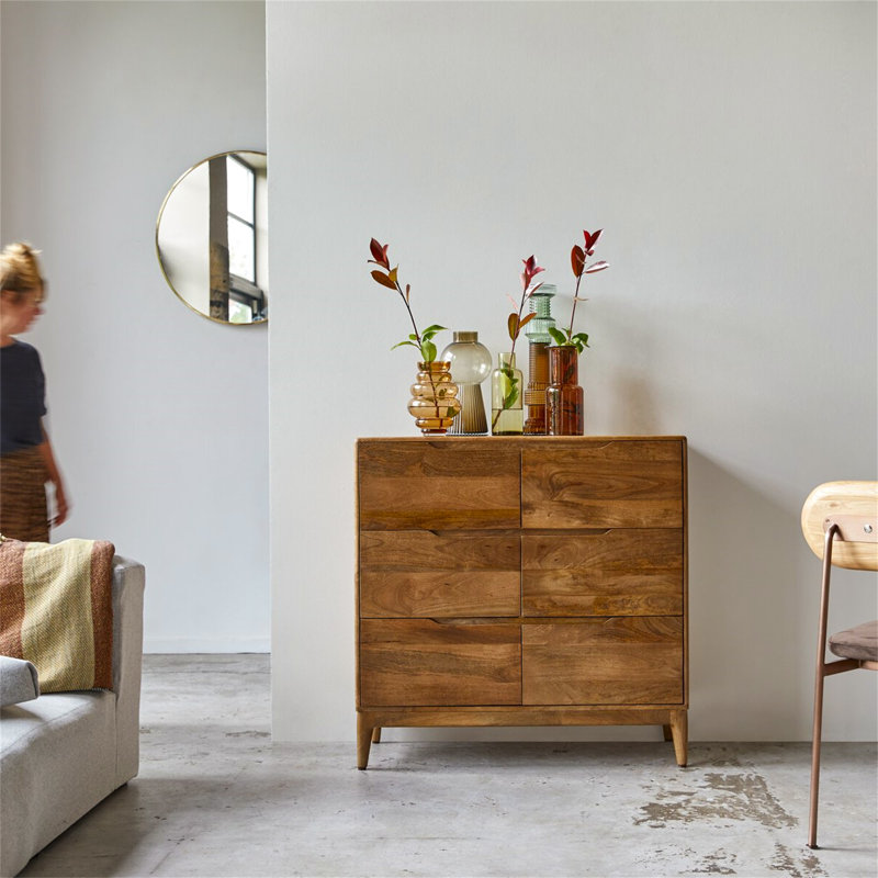 Leventhal Solid Wood 6 -Drawer Accent Chest