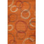 Tapis terre cuite à motif abstrait Lilla-22946896