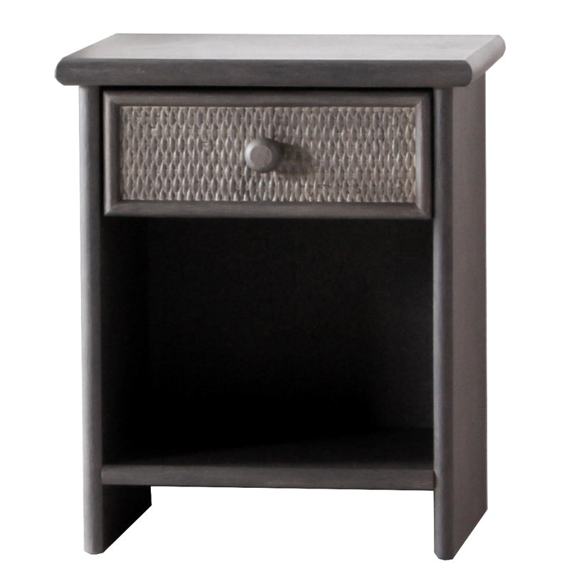 Bonifay 40cm W Solid + Manufactured Wood Bedside Table