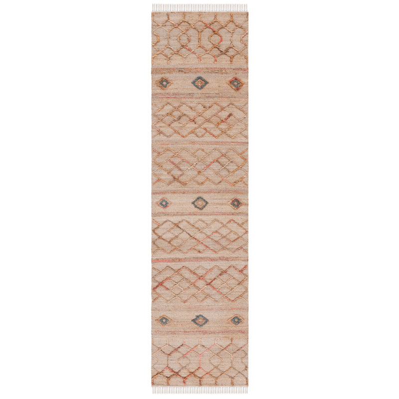 Tapis naturel / rouille Natural Fibre 402, Tapis de couloir 2 pi 3 po x 9 pi