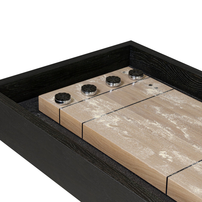Small Shuffleboard Table-Ebonized Oak, Smoked Oak, 13ft